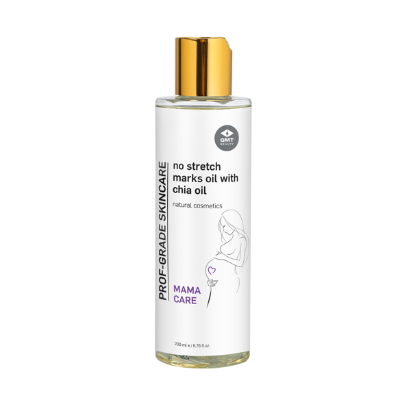 GMT BEAUTY Eļļa ar čia sēklu ekstraktu striju veidošanās riska novēršanai (No stretch marks oil with chia oil)